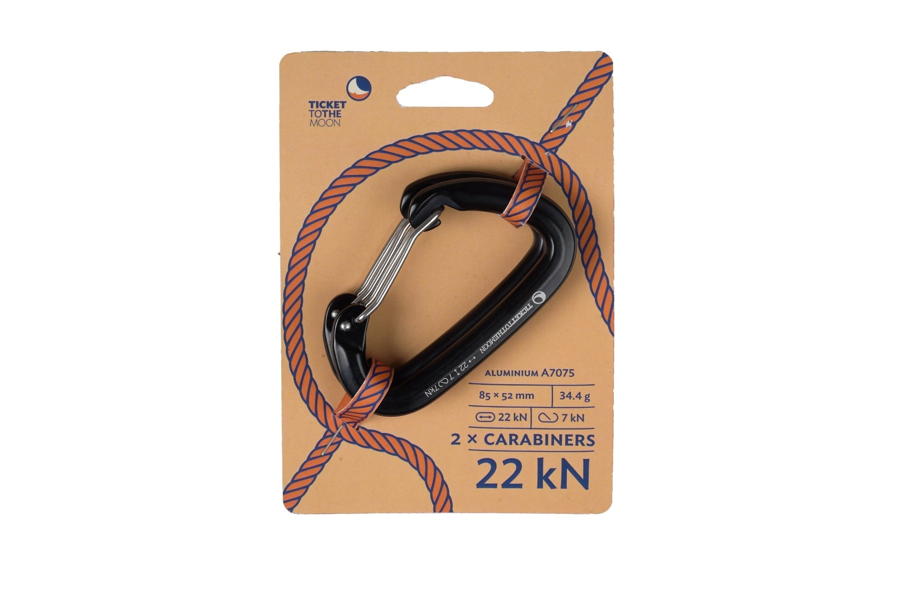 SET DE MOUSQUETONS 22 kN – Mousquetons ultra-résistants pour hamacs XXL et activités de plein air