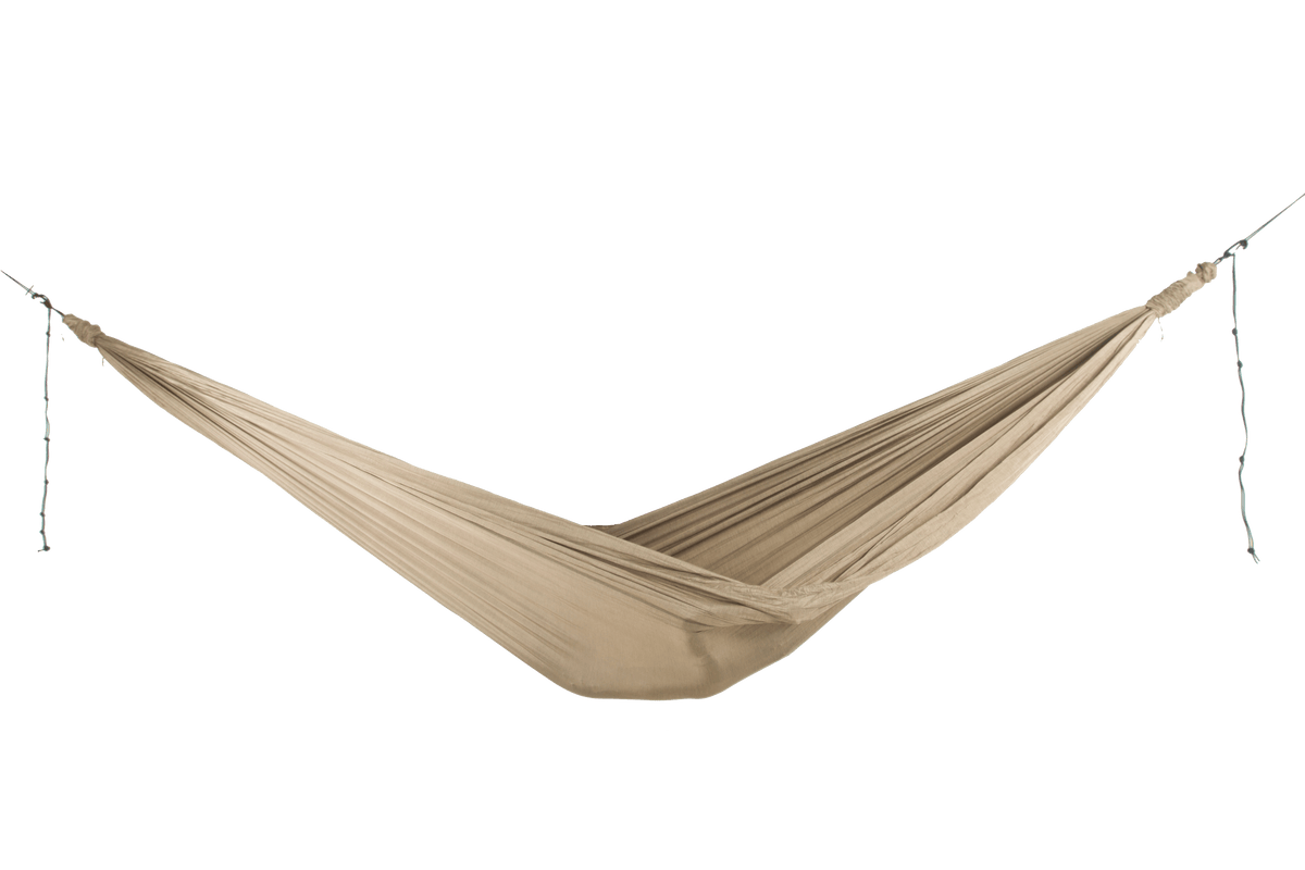 Home Hammock 520 in Natural Beige, leer aufgehängt, Seitenansicht
