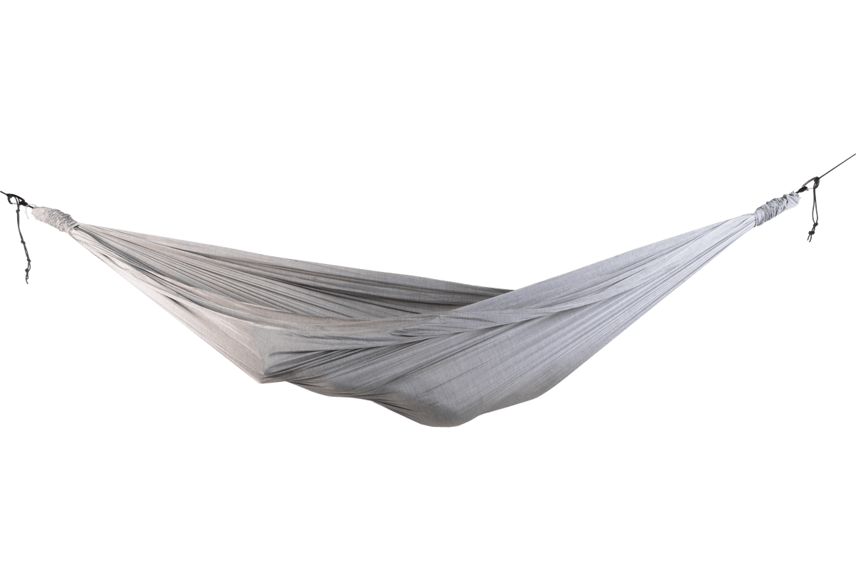 Home Hammock 520 in Frosty Grey, leer aufgehängt, Seitenansicht