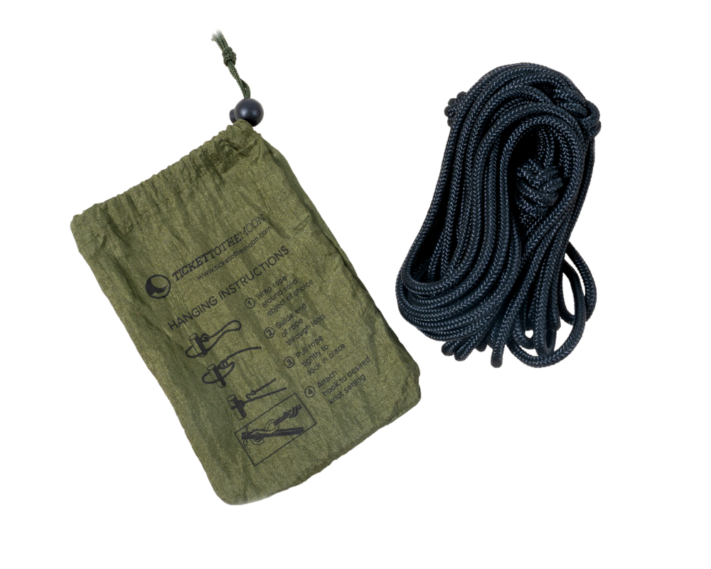 TTTM Nautical Rope Set mit grünem Beutel und Anleitung – robustes Hängemattenseil zur einfachen und sicheren Befestigung unterwegs