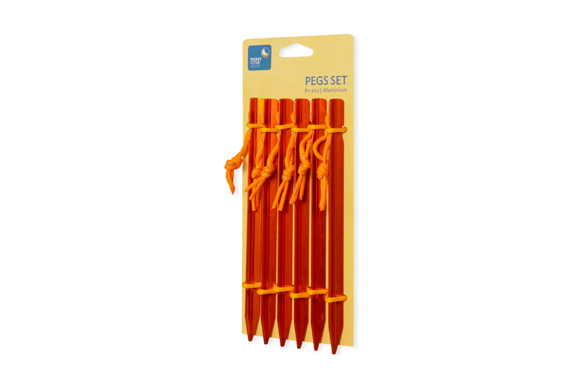ENSEMBLE DE PIQUETS (6 pièces) – Piquets en aluminium ultralégers pour une tenue maximale