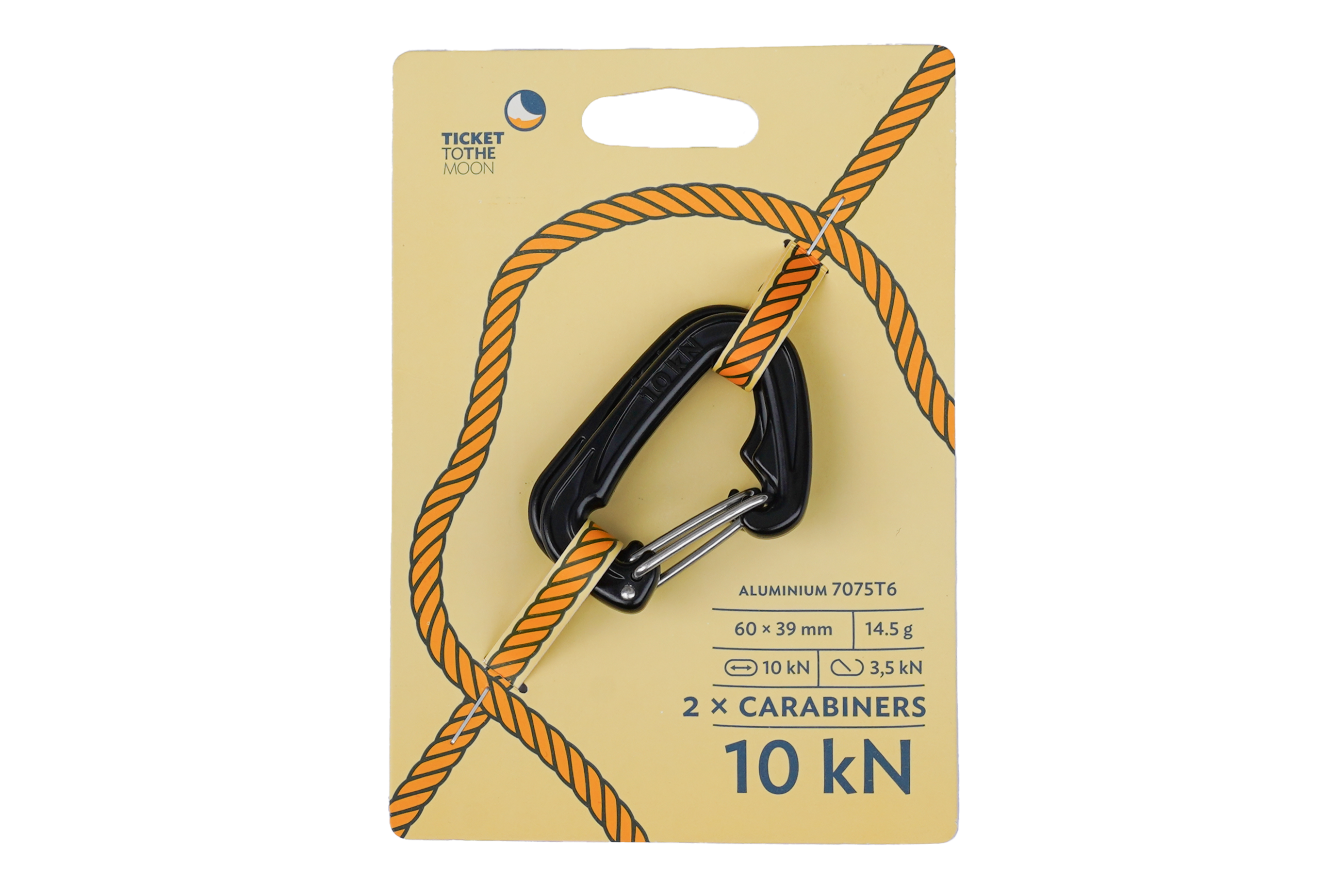 SET DE MOUSQUETONS 10 kN – Mousquetons de sécurité extra-résistants pour hamacs