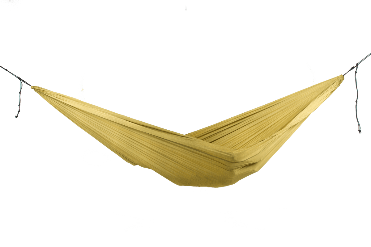 Home Hammock 420 in Sparkling Gold, leer aufgehängt, Seitenansicht