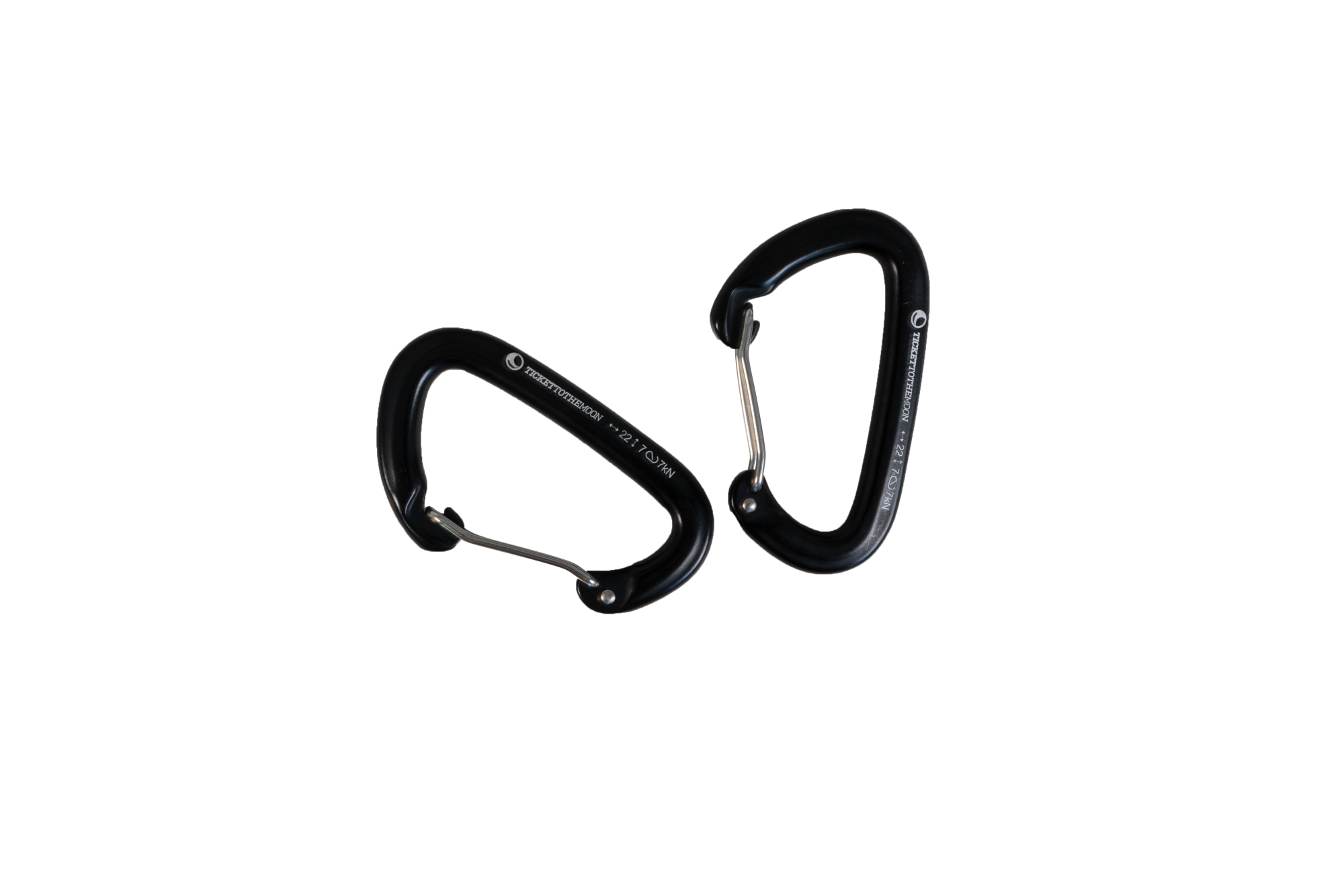 Schwarze TTTM Karabiner aus Aluminium – leicht, stark und vielseitig einsetzbar für Hängematten